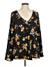 Torrid 100% Polyester Black Long Sleeve Blouse Size Med Plus (00) - photo 1