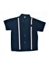Unbranded Chevron-herringbone Blue Short Sleeve Button-Down Shirt Size 2 - photo 1