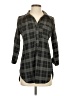 Peyton Jensen Plaid Gray 3/4 Sleeve Blouse Size S - photo 1