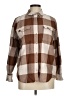 Old Navy 100% Cotton Plaid Brown Long Sleeve Button-Down Shirt Size M - photo 1