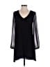 Express 100% Rayon Solid Black Casual Dress Size XS - photo 1