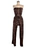 No Boundaries 100% Polyester Animal Print Brown Jumpsuit Size S - photo 1