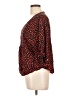 Gap 100% Rayon Hearts Red Orange 3/4 Sleeve Blouse Size L - photo 5