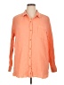 Natural Reflections Orange 3/4 Sleeve Button-Down Shirt Size 1X - photo 1