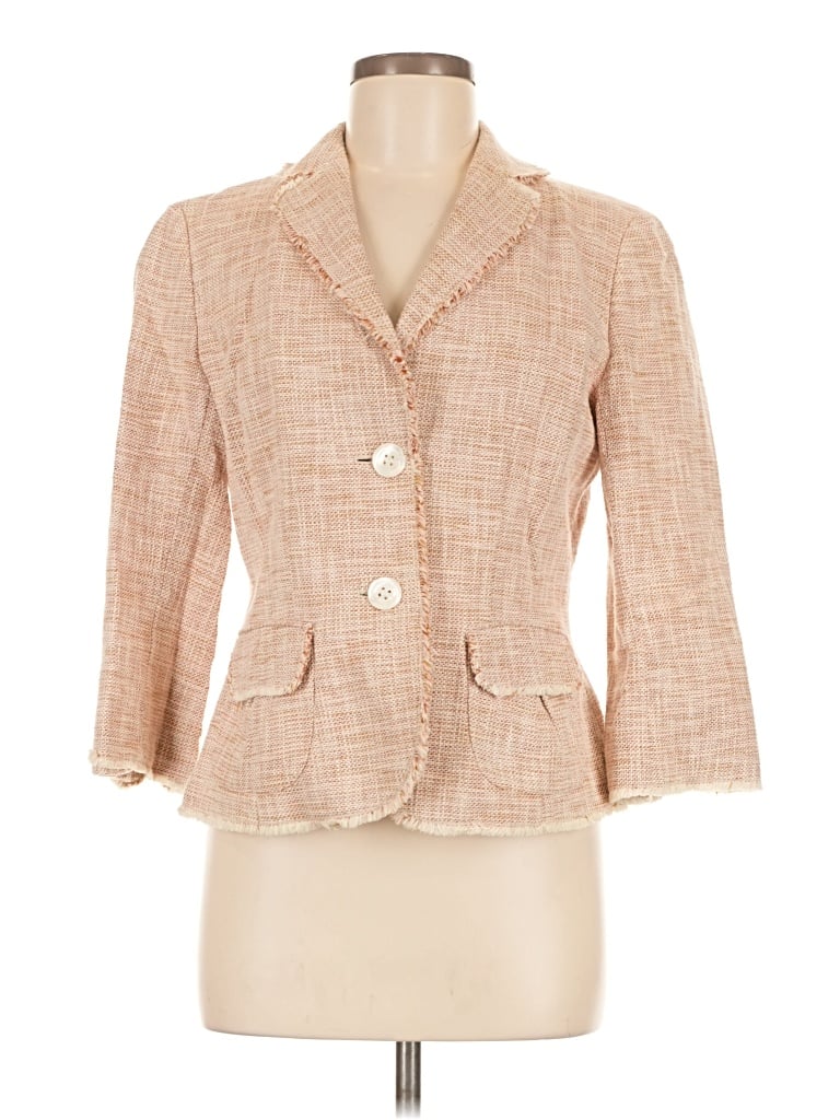 Pre-owned Ann Taylor Blazer Jacket In Tan