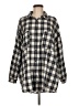 Boohoo Plaid Gray Long Sleeve Button-Down Shirt Size 8 - photo 1