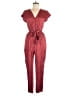 Greylin Solid Burgundy Jumpsuit Size S - photo 1