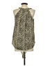 Doe & Rae 100% Polyester Tan Ivory Sleeveless Blouse Size S - photo 2