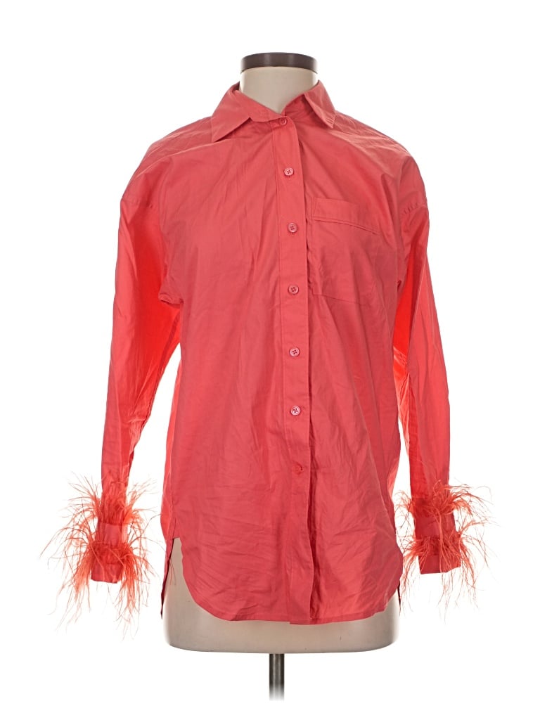 Pre-owned J.crew Collection Long Sleeve Button Down Shirt In Red