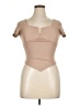 rue21 Tan Short Sleeve Top Size L - photo 1