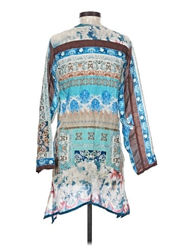 Johnny Was 3/4 Sleeve Silk Top (view 2)