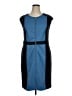 Jete Color Block Blue Casual Dress Size XL - photo 1