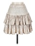 Reset Metallic Silver Casual Skirt Size S - photo 1