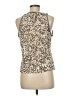 Worth New York Print Brown Sleeveless Blouse Size M - photo 2