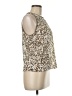 Worth New York Print Brown Sleeveless Blouse Size M - photo 4