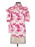 Unbranded 100% Polyester Pink Short Sleeve Blouse Size S - photo 1
