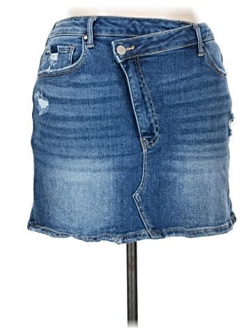 Risen Denim Skirt (view 1)
