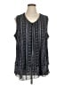 North Style Black Sleeveless Blouse Size 1X - photo 1
