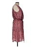 The Limited 100% Polyester Print Red Casual Dress Size L - photo 4