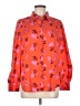 Ann Taylor 100% Polyester Print Orange Long Sleeve Blouse Size M - photo 1