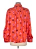 Ann Taylor 100% Polyester Print Orange Long Sleeve Blouse Size M - photo 2