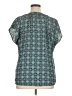 Roz & Ali 100% Polyester Teal Short Sleeve Blouse Size XL - photo 2