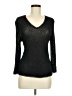 Zara 100% Rayon Black Long Sleeve Top Size M - photo 1