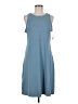 Eddie Bauer Solid Blue Casual Dress Size M (tall) - photo 1