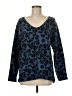 Jamison Animal Print Blue Pullover Sweater Size M - photo 1
