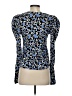 Hale Bob Animal Print Blue Long Sleeve Blouse Size XS - photo 2