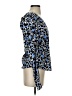 Hale Bob Animal Print Blue Long Sleeve Blouse Size XS - photo 4
