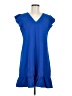 Unbranded 100% Polyester Solid Blue Casual Dress Size M - photo 1