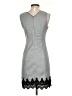 Esley 100% Polyester Chevron-herringbone Gray Casual Dress Size S - photo 2