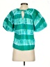 Banjanan Tie-dye Teal Short Sleeve Blouse Size XS (estimated) - photo 2