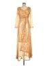 Unbranded 100% Polyester Gold Cocktail Dress Size M - photo 1