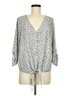 ACOA collection 100% Polyester Gray 3/4 Sleeve Blouse Size M - photo 1