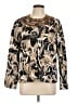 Chico's 100% Polyester Print Gold Jacket Size Lg (2) - photo 1