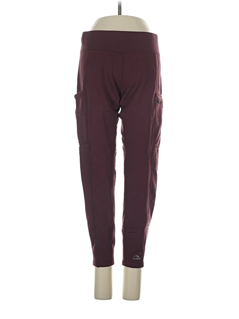 Pre-owned L.l.bean Active Pants In Burgundy