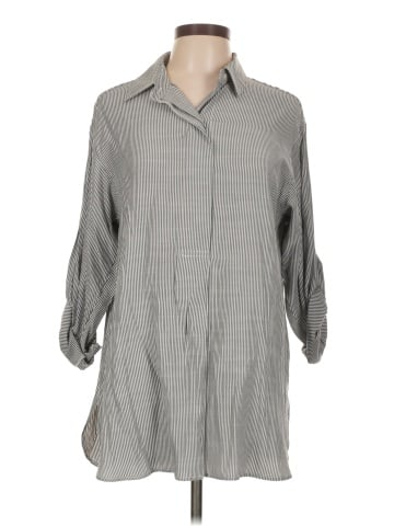 Max Studio 3/4 Sleeve Button-Down Shirt (view 1)