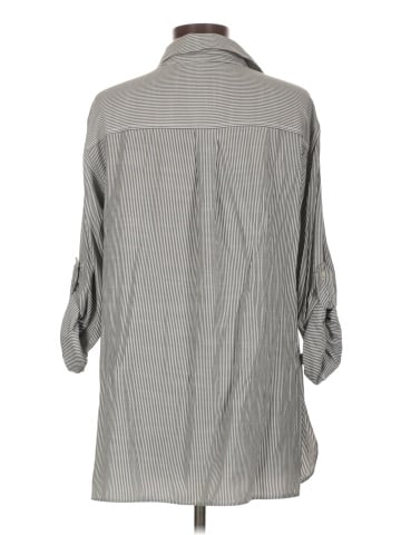 Max Studio 3/4 Sleeve Button-Down Shirt (view 2)