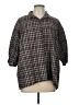 Assorted Brands Houndstooth Gray 3/4 Sleeve Button-Down Shirt Size L (estimated) - photo 1