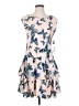 CeCe 100% Polyester Print Blue Cocktail Dress Size 2 - photo 1