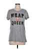 Zoe+Liv Gray Short Sleeve T-Shirt Size L - photo 1