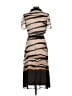 DKNY 100% Polyester Stripes Brown Casual Dress Size 10 - photo 2