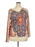 Unbranded 100% Polyester Orange Long Sleeve Blouse Size XXL - photo 1