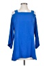 Dennis Merotto 100% Polyester Blue 3/4 Sleeve Top Size S - photo 1