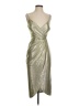 City Triangles 100% Polyester Metallic Silver Cocktail Dress Size 2 - photo 1