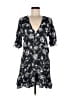 Assorted Brands 100% Rayon Black Blue Casual Dress Size M - photo 1