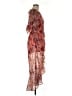 NSR 100% Polyester Paisley Orange Cocktail Dress Size M - photo 4