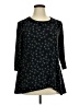 Anne Klein Black 3/4 Sleeve T-Shirt Size 1X - photo 1